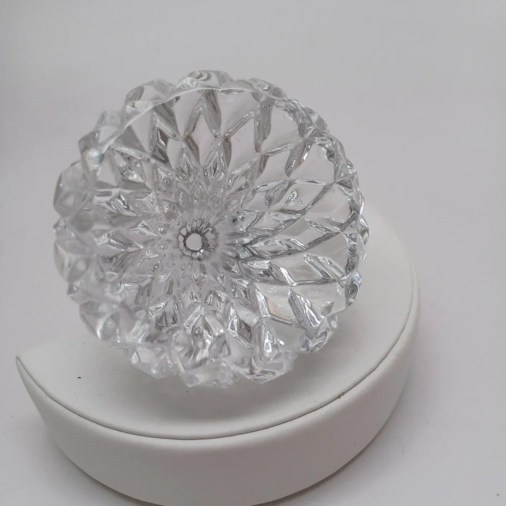 Clear Faceted Crystal Glass Teardrop Paperweight Diamond Point Figurine 3 Inch